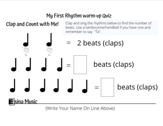 Worksheet Esina Music
