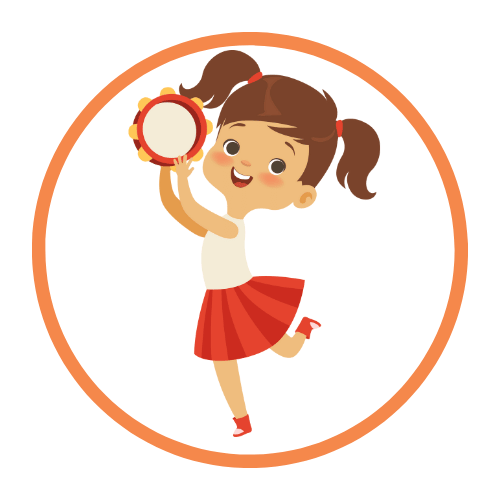 Kids Playing tambourines