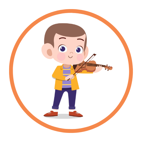 kids playing violin piano 